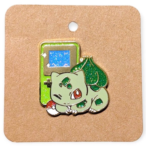 Pokemon Fantasy Pin: Bulbasaur with Gameboy - Picture 2 of 2